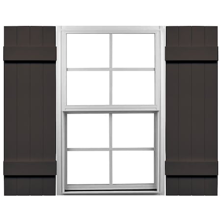 Ekena Millwork Mid-America Vinyl, Custom Four Board Joined (2 Batten), Board-n-Batten Shutters, J41443010 J41443010